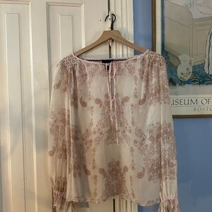 The Limited Pink and Cream Blouse